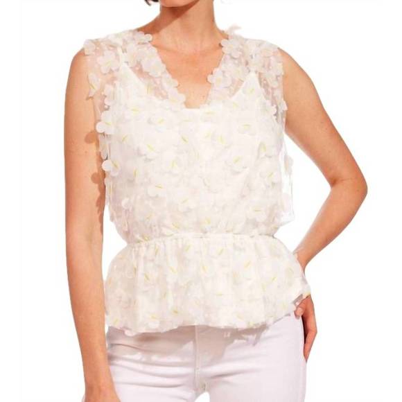 NEW EVA FRANCO glory top in daffodil petal - Picture 2 of 4